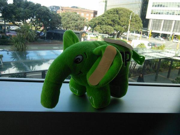 phpnz14thief's tweet image. Interrogation didn't go as planned. @dkcwd #phpnz14 #elePHPants. We will announce the ransom at 4:30pm