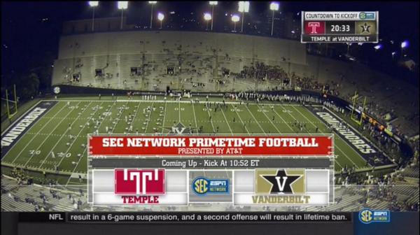 TeranJSports's tweet photo. Looks like tens of Vandy fans are filing in for tonight's home-opener vs Temple..

What an atmosphere! http://t.co/m1tLFcOScP