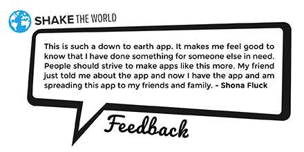 _shaketheworld's tweet photo. Such lovely feedback...It encourages the #ShakeTheWorld Team to work harder (+ have even more fun!) Thank you, Shona! http://t.co/QmTnC45GEE