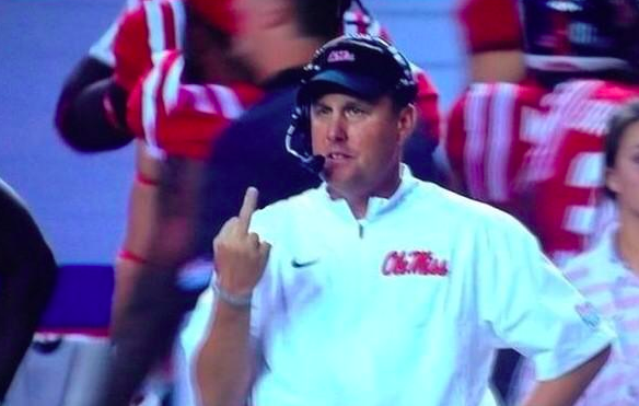 Image result for hugh freeze middle finger