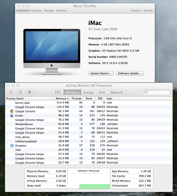 strada's tweet image. Why is my #iMac chugging so hard? The HD isn&apos;t full, and the RAM isn&apos;t really being taxed that hard.#machelp #osx