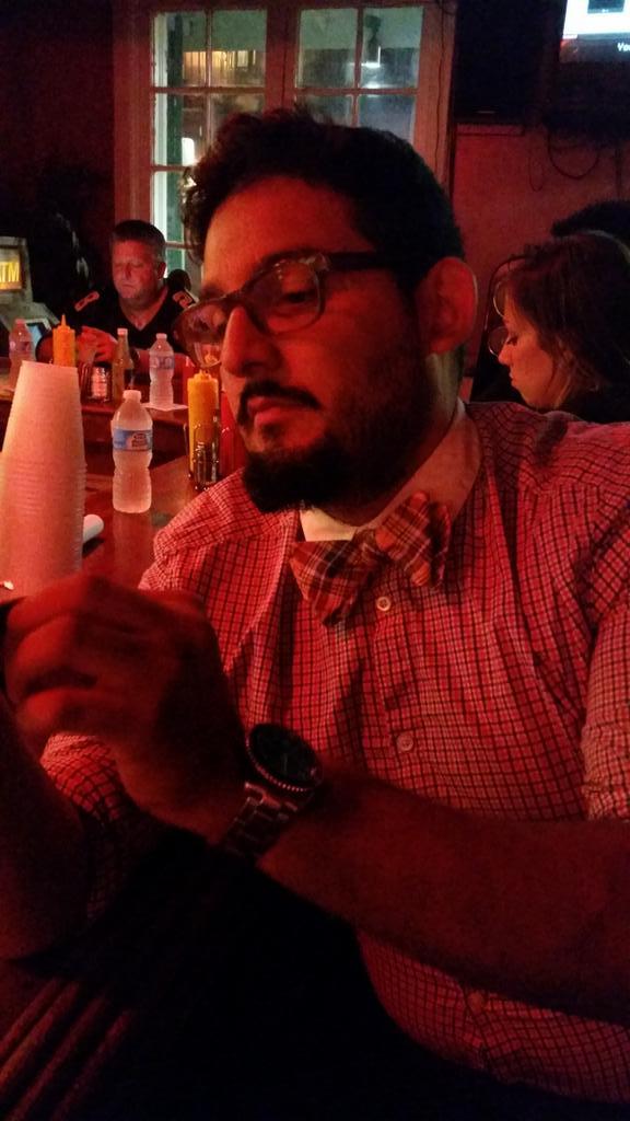 Jsuitz's tweet image. Couldn't forget national bowtie day @altonbrown here in New Orleans!