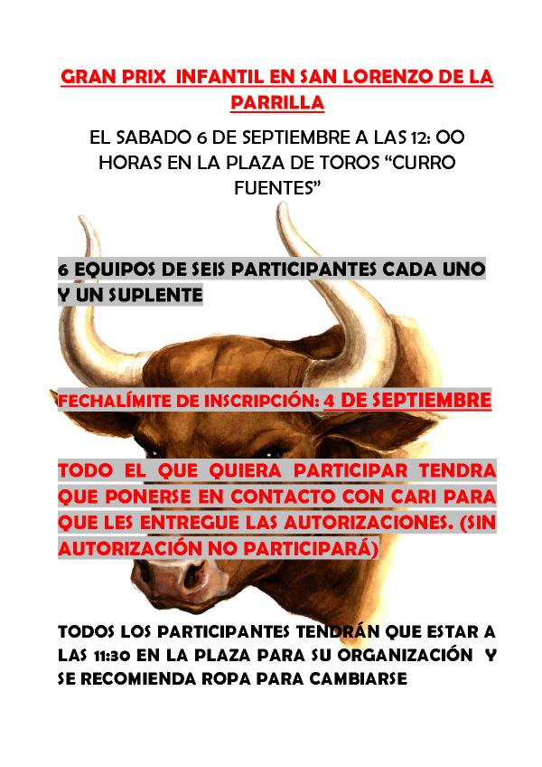 ayto_slp's tweet photo. CARTEL GRAN PRIX INFANTIL. SÁBADO 6 DE SEPTIEMBRE A LAS 12 HORAS http://t.co/3cbchBbKHo