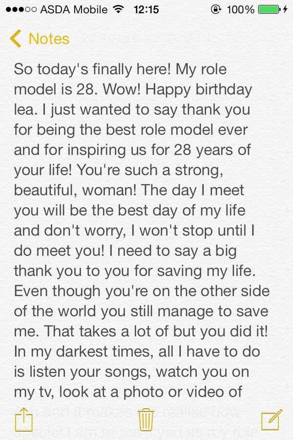 VampireElena__'s tweet photo. So I wrote all of this for Lea! Please RT so she has a better chance of seeing it. Please!!! I love you @msleamichele http://t.co/GzBRpsSUwR
