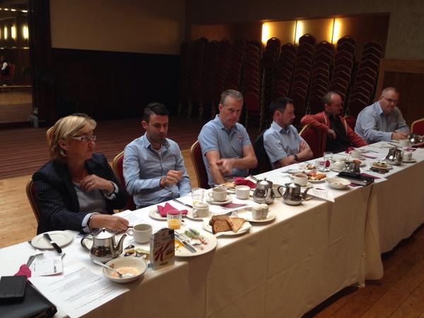 Relaxing before the start of our #fridaymorning meeting@Hibernianmallow @MHDesignsLtd @PeppersMallow <a href="/DancingDerek/">Derek Long</a>