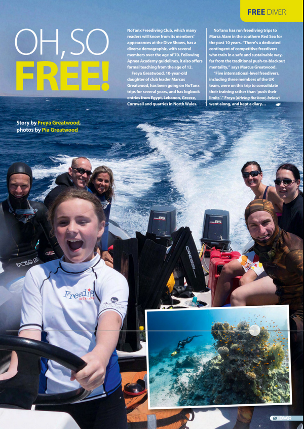redseamarsaalam's tweet photo. On @DIVERMAGAZINE @divermag of Sep. there is a great article about @NoTanx #freediving at #RSDS #checkitout http://t.co/TdbKluLyJP