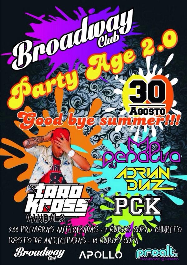 PARTY_AGE's tweet photo. La gran fiesta del verano está a tan sólo un día! PARTY AGE 2.0 compra ya tu entrada anticipada por 10€ http://t.co/jYrF6RFY54