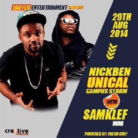 UNICAL_GOSSIPS's tweet photo. Performing live @ the Nickben Unical storm  @tossy_young @Andre_Kodey @SAMKLEF!!! You don't wanna miss out believe me http://t.co/ua3iAs985d