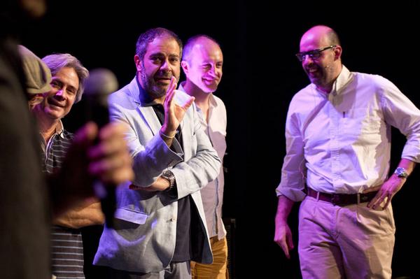 rac1's tweet photo. .@jordibaste i @toniclapes explicant algunes de les novetats d'una temporada de ràdio que es presenta apassionant. http://t.co/LIpAt4ADVG