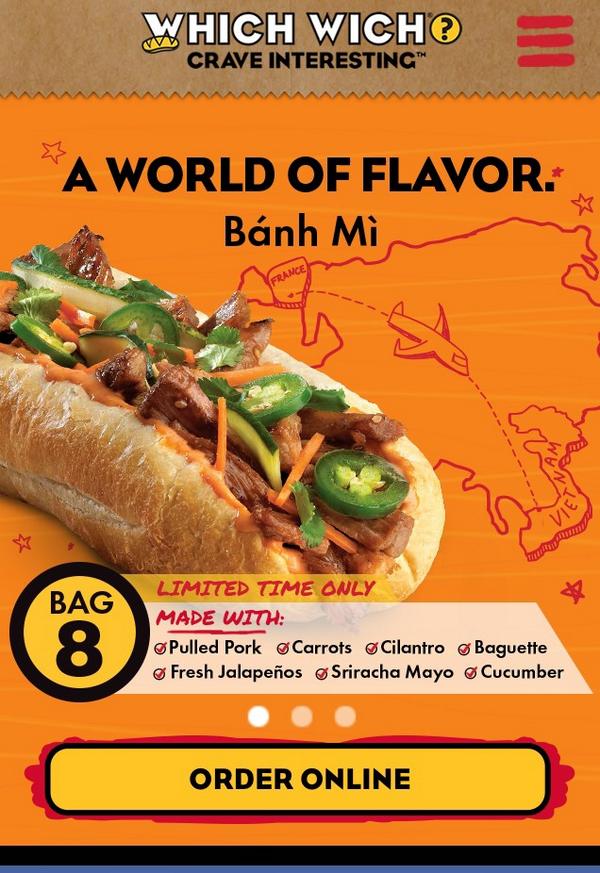 whichwichWBV's tweet photo. Bite into a Banh Mi! For a limited only. #lunch #eatrva #westbroadvillage #shortpump #yummy #lunchRVA #RVA http://t.co/EVMeuq2rXC