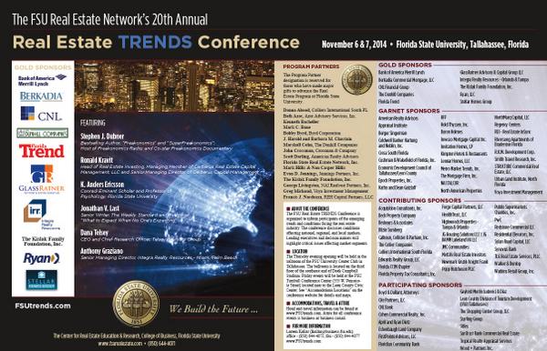 20th Annual FSU Real Estate Trends Conference 2014 registration now open: FSUTrends.com . #FSU #CRE