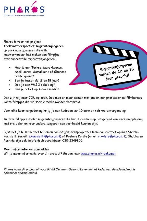 Meewerken aan een filmpje en ook nog tegen een kleine vergoeding?