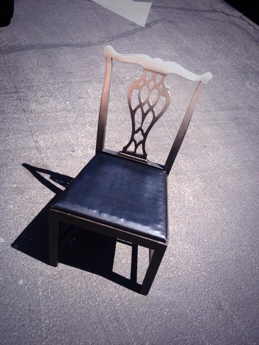 Finished the chair, still working on this canvas... http://t.co/d5ZlcGOann