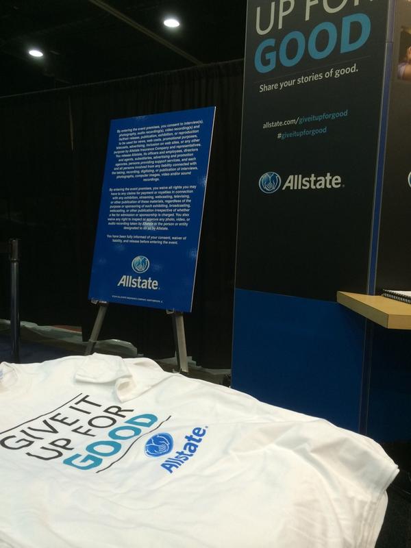 Mike10Jones's tweet photo. #Allstate swag #giveitupforgood http://t.co/STXCS70T9M