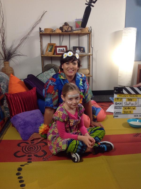 Mahlena and I in Sydney shooting our first show together :) xo