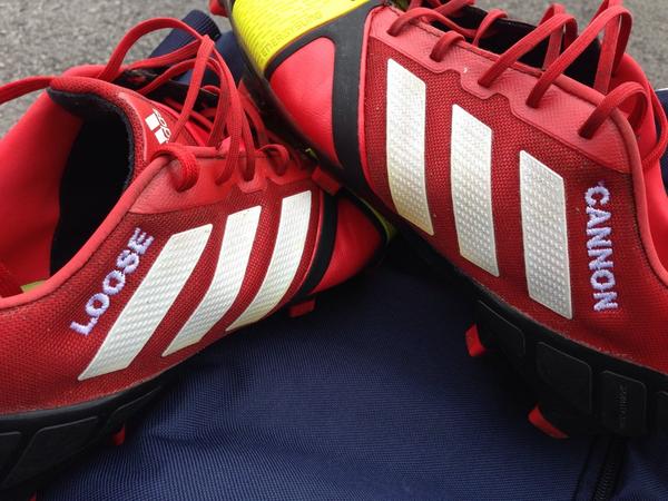 Thanks for the lettering on my boots <a href="/PlayerID2014/">PlayerID</a> 👊⚽️🙈 #loose #cannon 👏😄