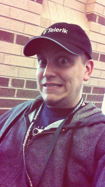 Telerik's tweet image. You wear it well. RT @brianfriesen Telerik swag! #devlink