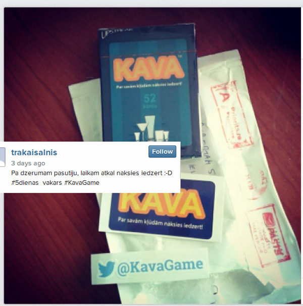 KavaGame's tweet photo. Ja patīk: @TrakaisAlnis: "Pa dzerumam pasutiju, laikam atkal naksies iedzert :-D #5dienas_vakars #KavaGame" :) http://t.co/8DIXl6mRqv