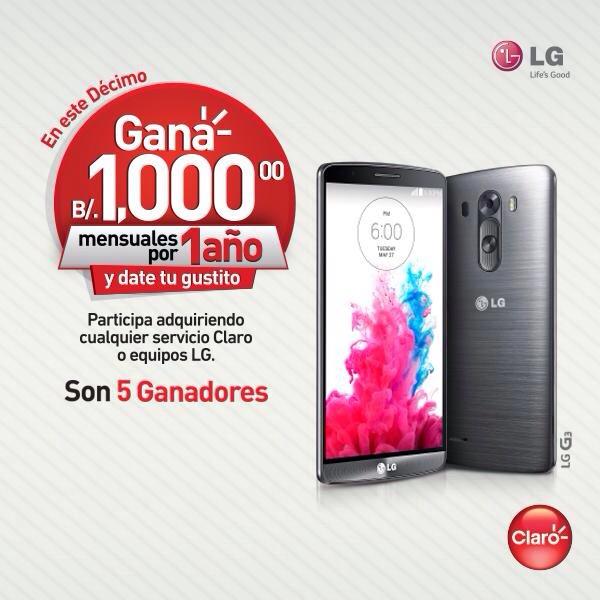 BettinaRomina's tweet photo. Q harias con B/. 1000 mensuales x un año? #datetugustito y participa con @ClaroPanama adquiriendo cualquier servicio! http://t.co/ni4oQMPw2D