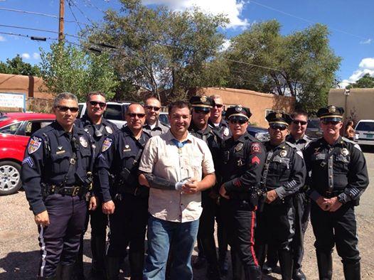 santafepolice's tweet photo. We had the honor of escorting an American Hero! Thank you to all our veterans, current heroes &amp; their families! http://t.co/xFKUijnU7M