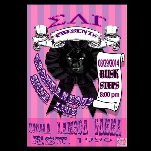 bbtellez_12's tweet image. Today is the day! Be there at 8 on the rusk steps! 💗💜 #sigmaline #spring14