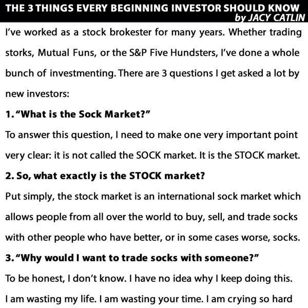 Take a sneak peek at the opening paragraph of my upcoming book '3 Things Every Beginning Investor Should Know!'