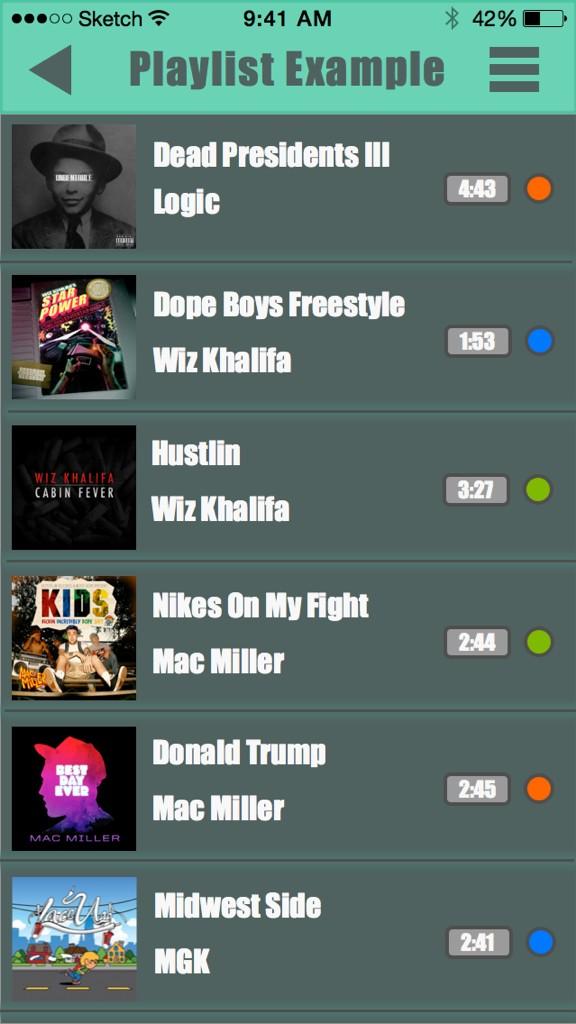daves_whirled's tweet image. Here&apos;s rough first screen of a playlist in SoundPeak 😎 #AppWork