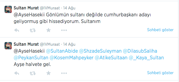 <a href="/HasekiAyse/">Ayşe Sultan ♕</a> muradla romantizmin dibine vurmuşunuz