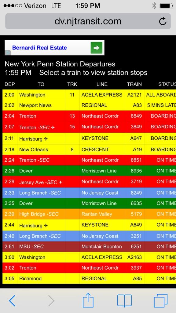NJ TRANSIT on Twitter "jenlevins NEC train 8849, the 204pm departure