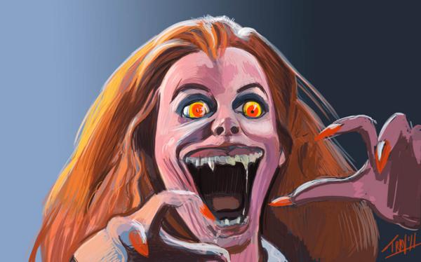Thx 2 all u guys 4 a gr8 week! Sendin u off 2 the holiday weekend w this older Fright Night art! Enjoy &amp; b safe kids!