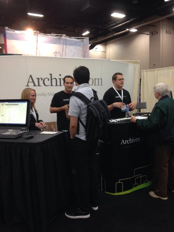Archivescom's tweet image. We love helping people find their ancestors! Stop by and talk with us in booth 407! #FGS2014