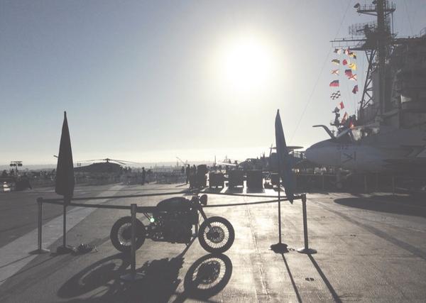 BlackLabelBacon's tweet photo. Bacon bike, welcome aboard. #BaconFilmFestival #DrivenByBacon http://t.co/ZdK2mkIsB4