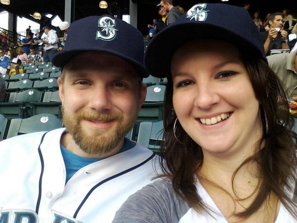 mesa_misa's tweet photo. Spending a wonderful evening with the man I love, and the team he loves; Go Mariners! #FelixFriday http://t.co/YDIet2jcfo