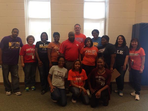 Bammel teachers showing their college pride! No excuses...just results! :-) #CollegeColorsDay #4excellence