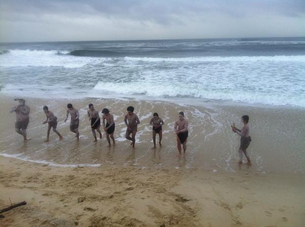 fluidzone's tweet image. Welcome to country ceremony. Dolphin and Mullet dance. @JWM_2014 #jwm2014 #surf #Indigenous