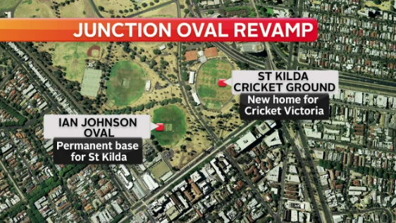 9NewsMelb's tweet photo. A complex multi-sport agreement will see a change in venue for @stkildafc and @cricketvictoria. #9Newscomau #9News http://t.co/lRjdTMIUKK