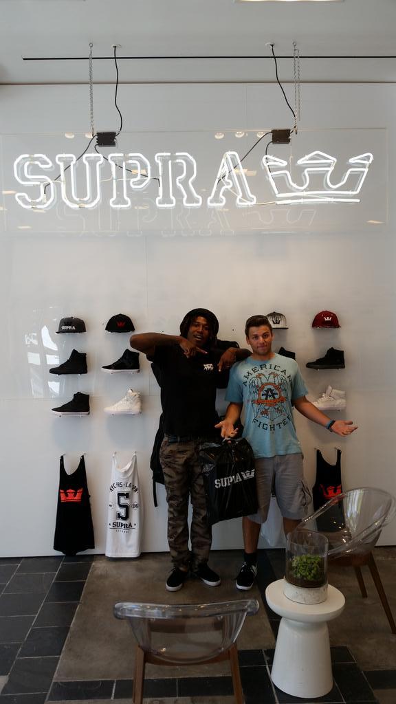 ayebrah311's tweet photo. Went to the @SupraFootwear store in Santa Monica! The two guys working there were awesome! Thanks! #SupraSantaMonica http://t.co/lU5cUyUfg6