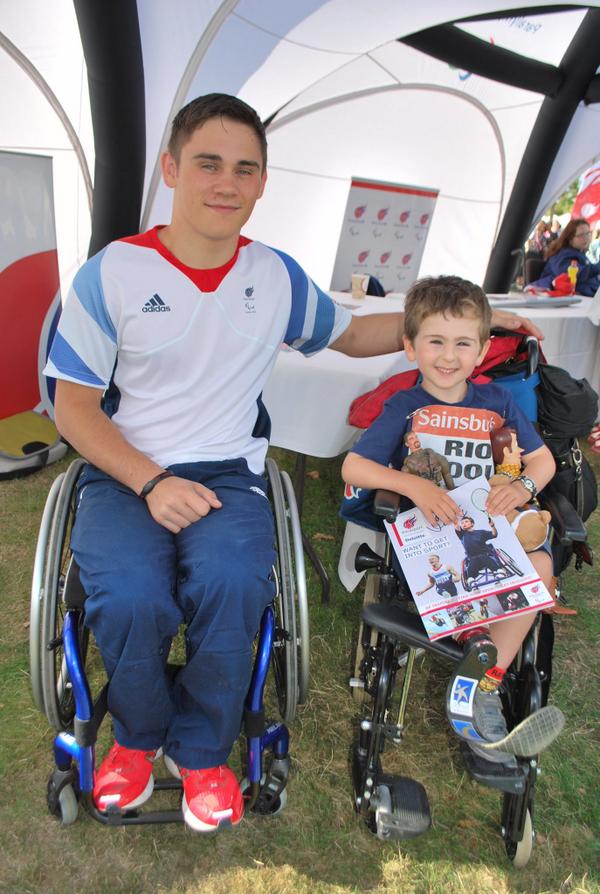 BladeBoyRio's tweet photo. @ParalympicsGB Rio's SO excited to see Para-swimming for the first time at #NPD2014 - great memories from #NPD2013! http://t.co/evzYheByQT