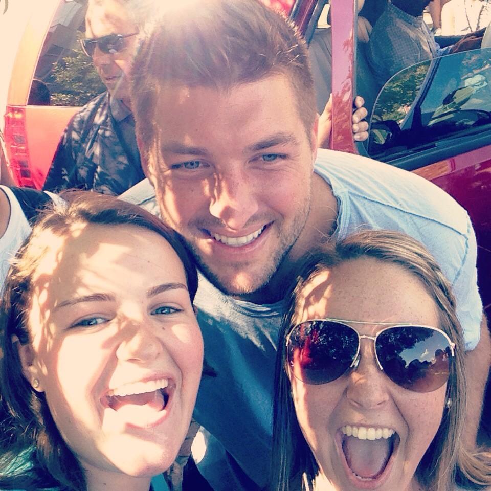 So I just met Tim Tebow and he took a selfie with me and told me happy birthday.... NBD  