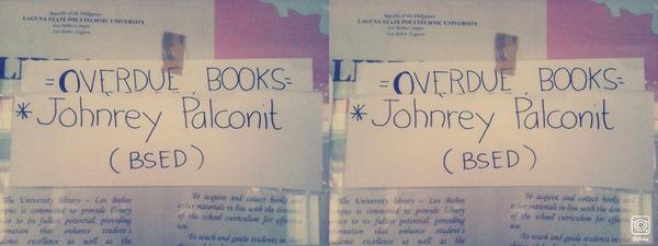 LoveJohnrey's tweet image. Hindi Ko alam Na Wanted Na Ko Sa Library Dahil Sa Librong Hiniram Ko ;)
#OverdueBook :)