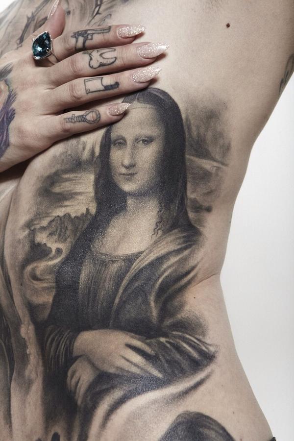 cigaret diamant vores Kat Von D on Twitter: "Mona Lisa tattoo I did on @JeffreeStar ❤️  http://t.co/HUQG9lbfcF" / Twitter