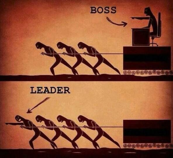 Powerful_Pics's tweet photo. The difference between a boss and a leader. http://t.co/7mbj2o0poR