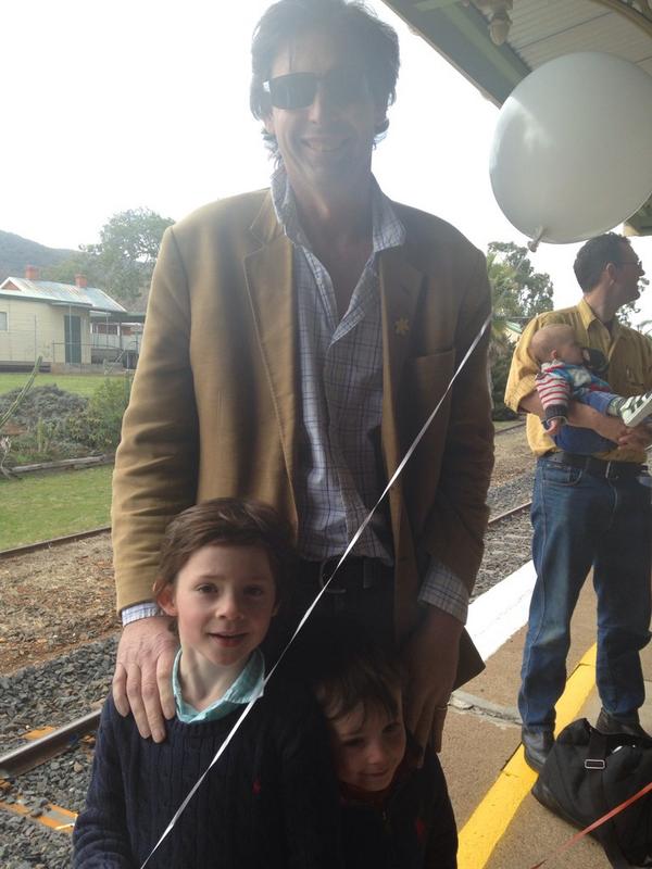 Even the big boy was excited for the steam train!