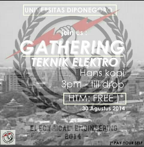 Pagiiii maba s1 elektro14 yang ganteng+cantik, jangan lupaa yaa nanti ada meet&amp;greet nih di hans kopii yuuk disimak