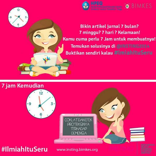 Menulis ilmiah itu susah. Bener gak sih? Temukan jawabannya 2 hari lagi di @INSTING2014 #IlmiahItuSeru