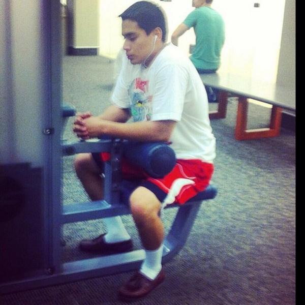 NatureBoy_Mitch's tweet photo. When you at the gym &amp; you realize you gonna fail the same class twice http://t.co/km7nFbE0XT