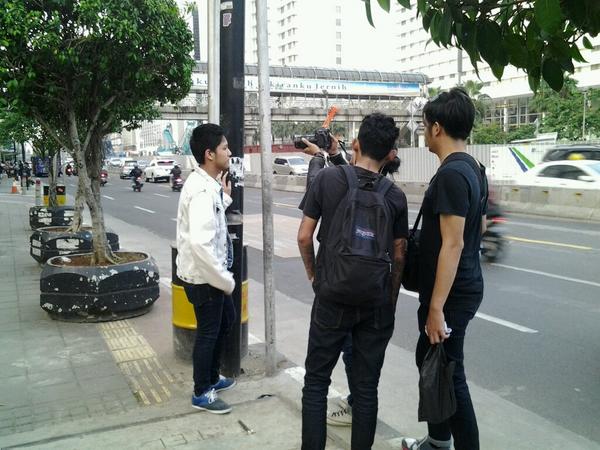 Thoriq on action at Thamrin - Jakarta