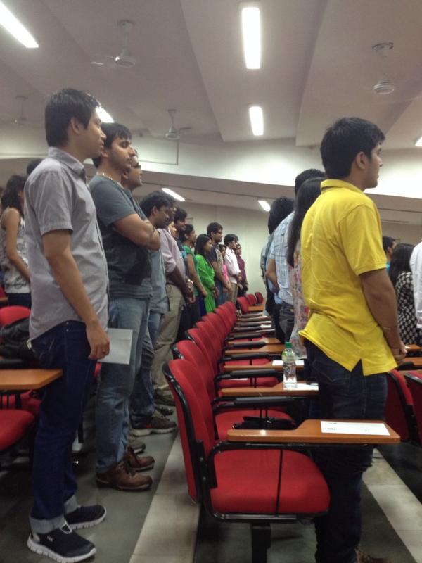 ponguru's tweet image. Oath time! Rehearsal. #IIITDConvocation #IIITD