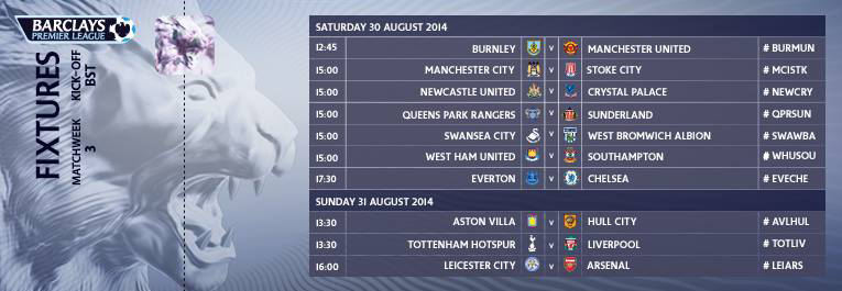Barclays fixtures online