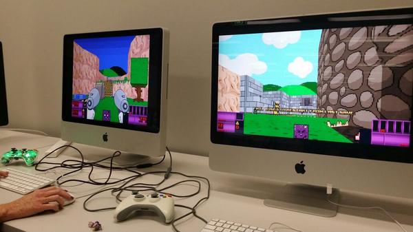 PlayupPerth's tweet photo. Playing James Paddock's "Adventures of Square" #playupperth http://t.co/BHnrAbF7uQ